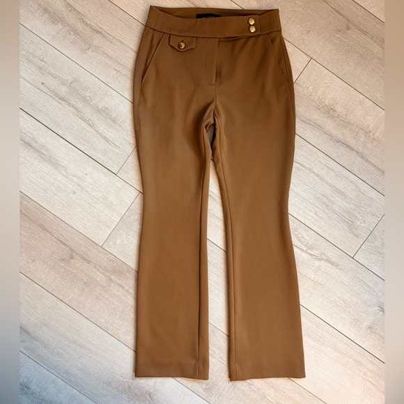 White House Black Market Camel Straight Leg Pants - Picture 3 of 7